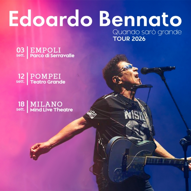 TOUR 2026 date di settembre