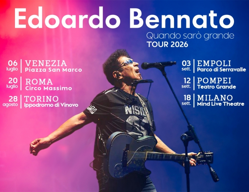 TOUR 2026 Quando sarò grande