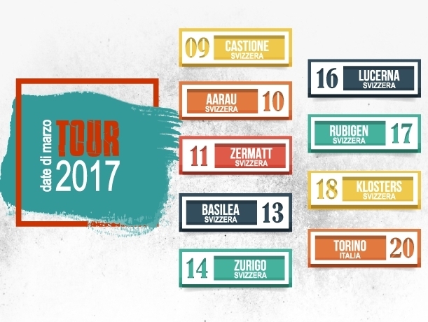 Tour 2017 | Le date di MARZO